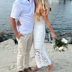 Elegant White Lace Dress